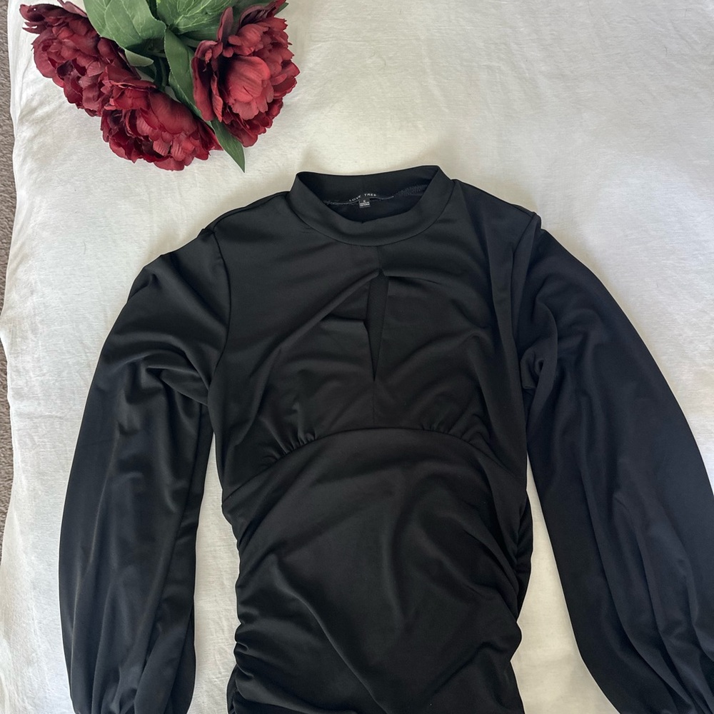 Elegant Black Long Sleeve Dress